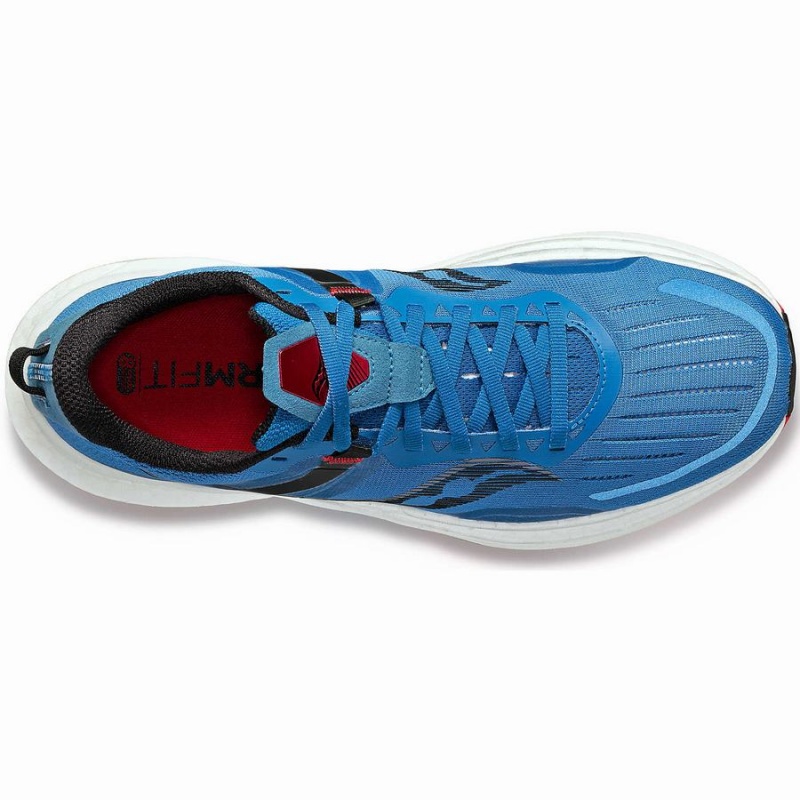 Men's Saucony Tempus Running Shoes Blue / Red | UAE S48032-V48