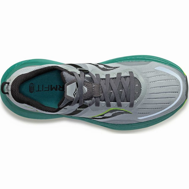 Men's Saucony Tempus Running Shoes Grey / Green | UAE S30571-B54