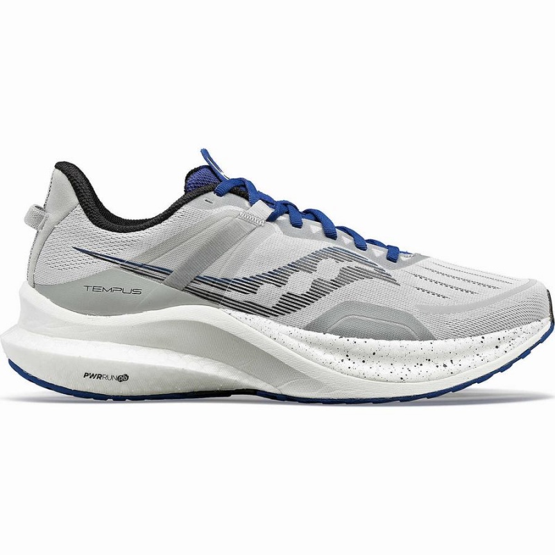 Men\'s Saucony Tempus Running Shoes Grey / Indigo | UAE S01843-G82