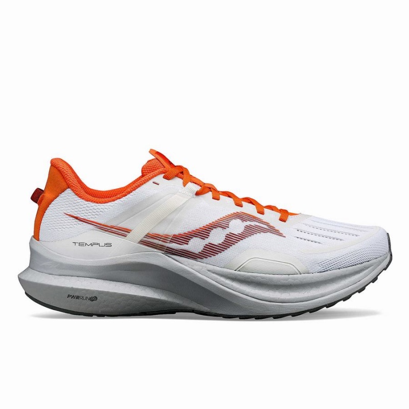 Men\'s Saucony Tempus Running Shoes White | UAE S05762-Y62