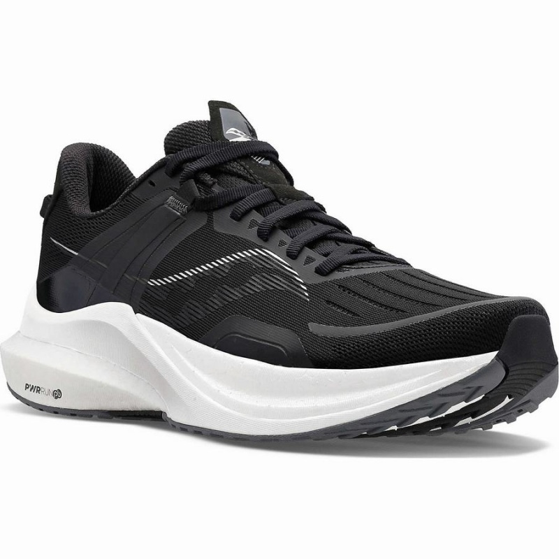 Men's Saucony Tempus Wide Running Shoes Black | UAE S86437-V75