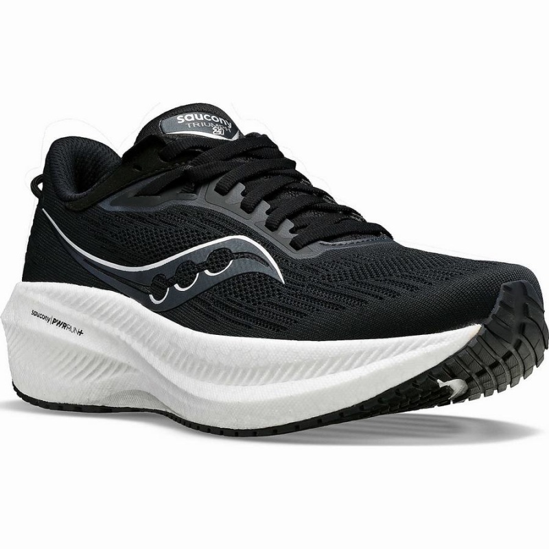 Men's Saucony Triumph 21 Running Shoes Black / White | UAE S92846-F31