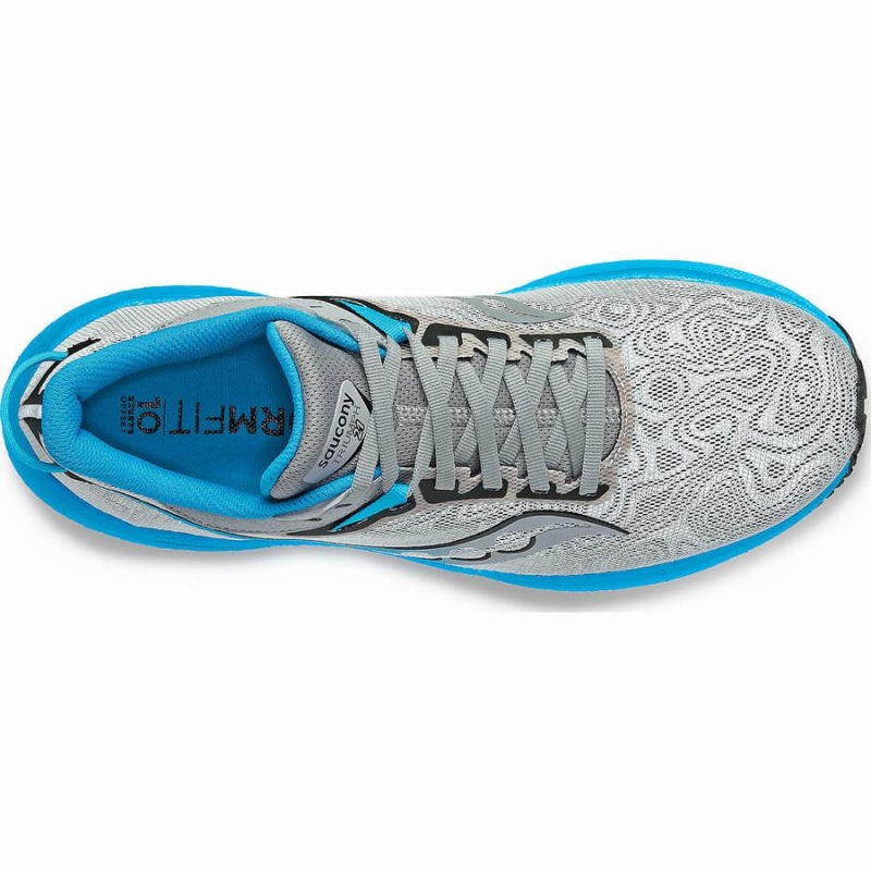 Men's Saucony Triumph 21 Running Shoes Bule Silver | UAE S14590-F24