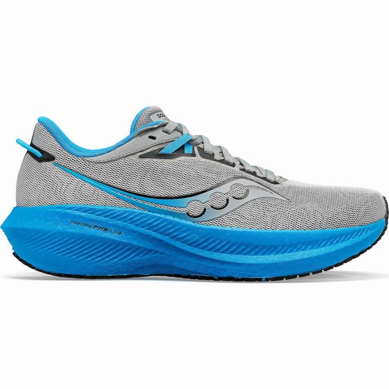 Men\'s Saucony Triumph 21 Running Shoes Bule Silver | UAE S14590-F24