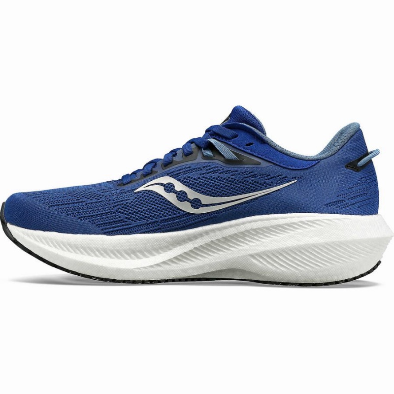 Men's Saucony Triumph 21 Running Shoes Indigo / Black | UAE S35427-H06