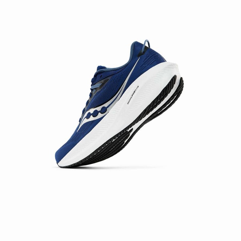 Men's Saucony Triumph 21 Running Shoes Indigo / Black | UAE S35427-H06