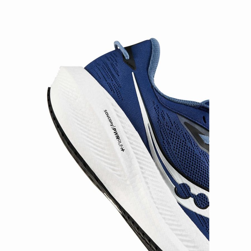 Men's Saucony Triumph 21 Running Shoes Indigo / Black | UAE S35427-H06