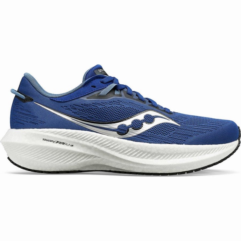 Men\'s Saucony Triumph 21 Running Shoes Indigo / Black | UAE S35427-H06