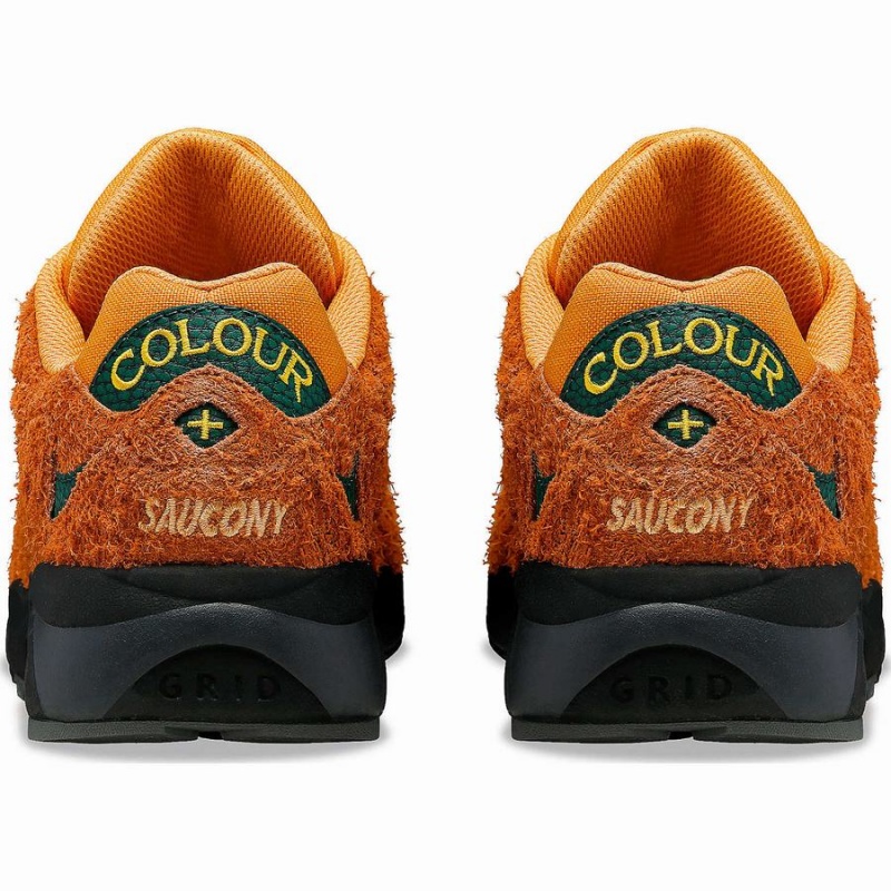 Men's Saucony x Colour Plus Grid Shadow 2 Sneakers Brown Green | UAE S78642-T25