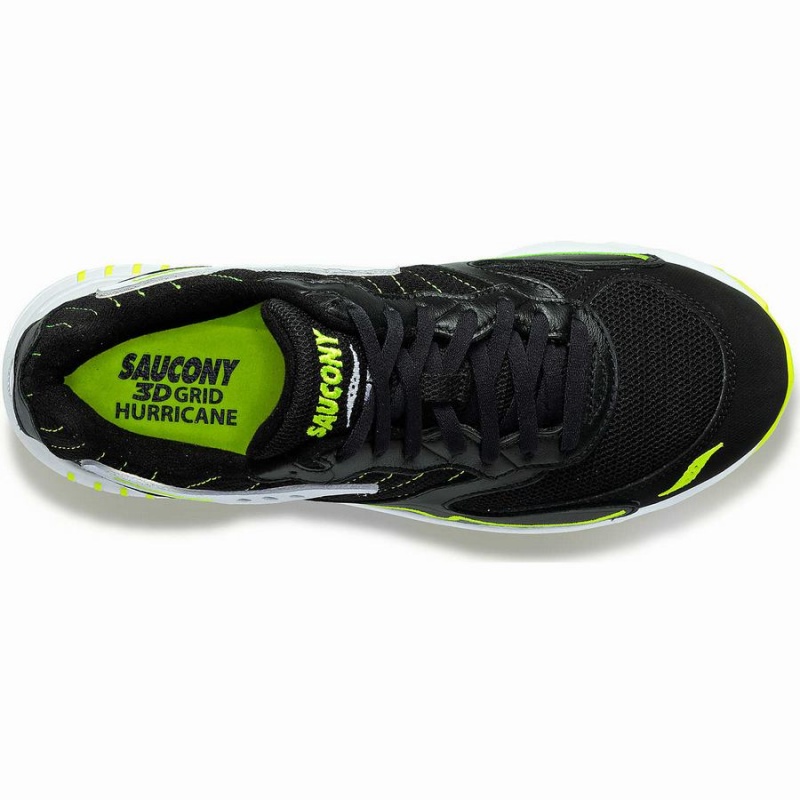 Women's Saucony 3D Grid Hurricane Sneakers Black / White | UAE S06914-G90