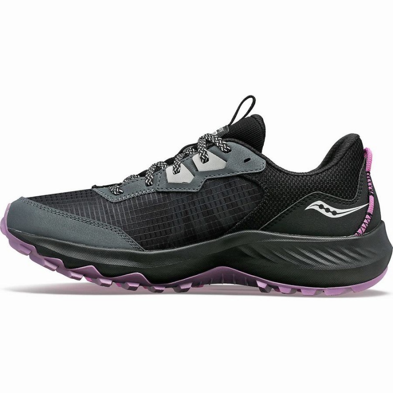 Women's Saucony Aura TR GTX Trail Running Shoes Grey / Black | UAE S76013-P90