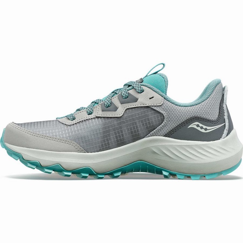 Women's Saucony Aura TR Running Shoes Grey / Turquoise | UAE S40851-B94