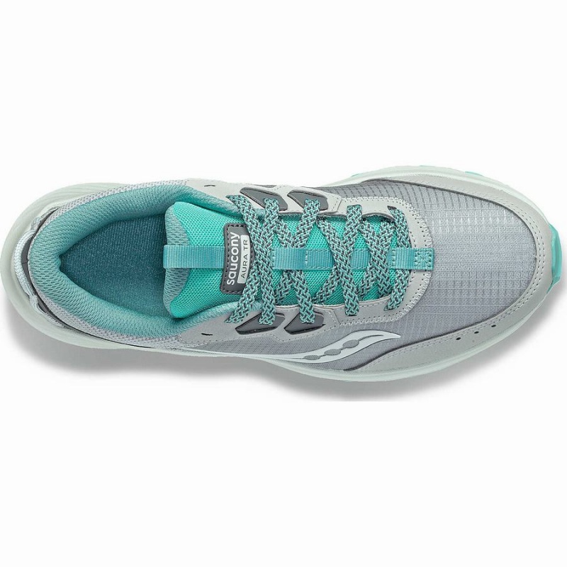 Women's Saucony Aura TR Running Shoes Grey / Turquoise | UAE S40851-B94