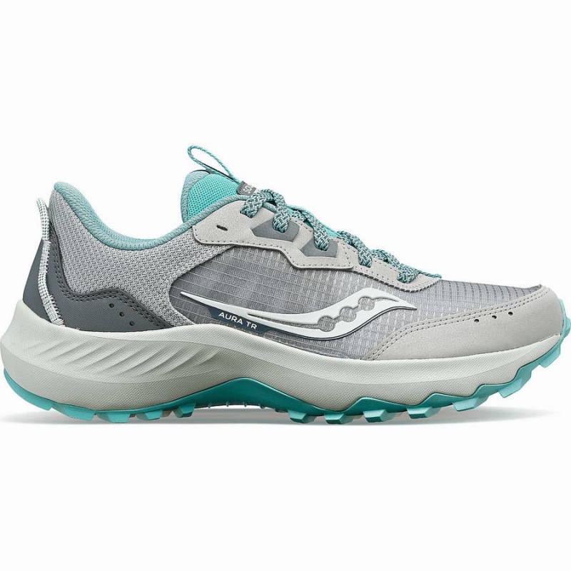 Women\'s Saucony Aura TR Running Shoes Grey / Turquoise | UAE S40851-B94