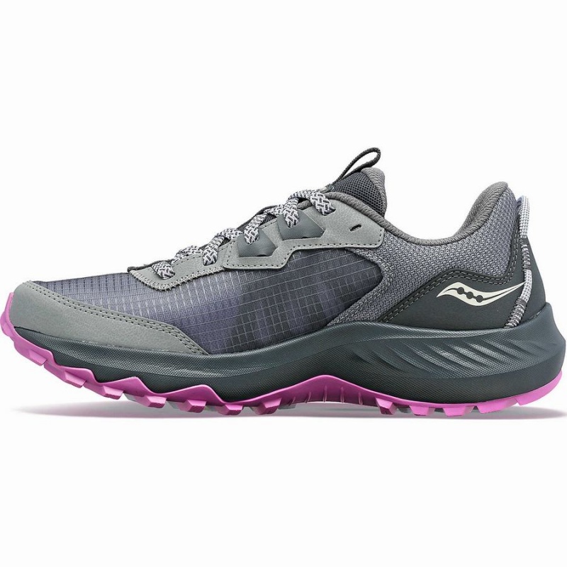 Women's Saucony Aura TR Running Shoes Grey / Purple | UAE S68351-M62