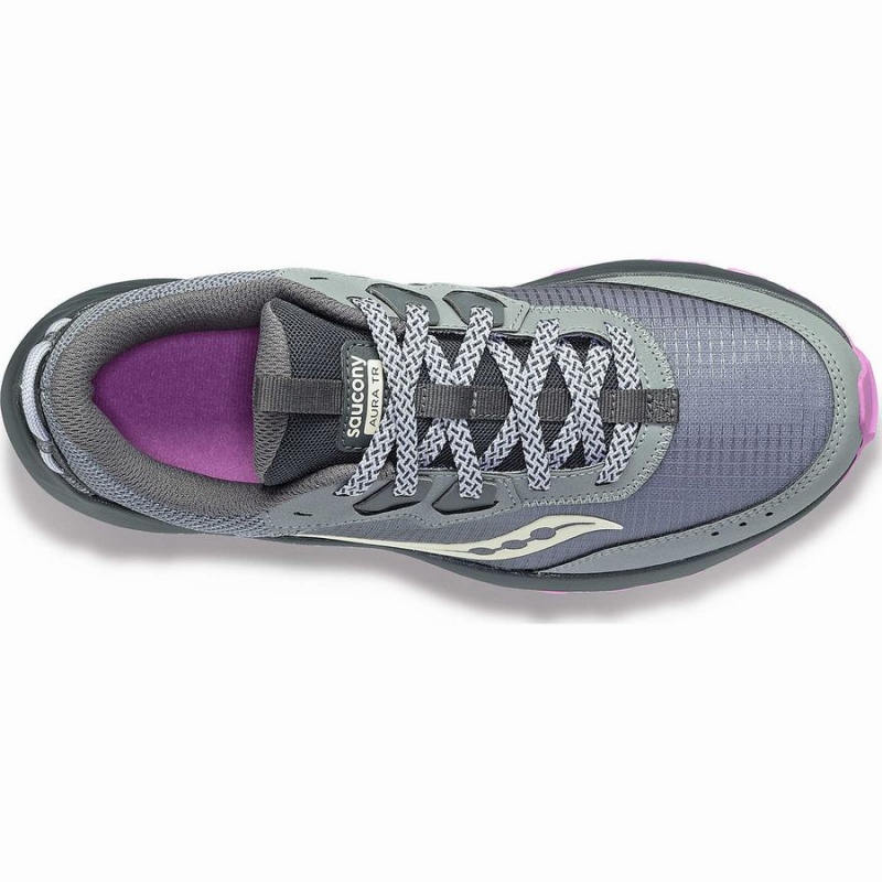 Women's Saucony Aura TR Running Shoes Grey / Purple | UAE S68351-M62