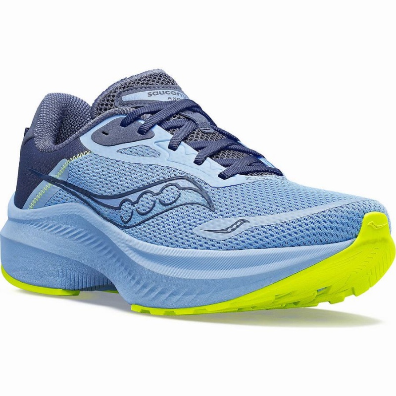 Women's Saucony Axon 3 Running Shoes Blue / Yellow | UAE S81729-X25