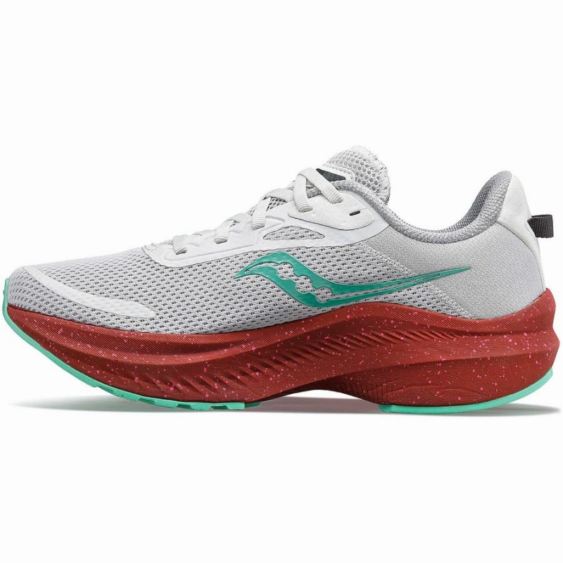 Women's Saucony Axon 3 Running Shoes White / Red | UAE S26530-P36