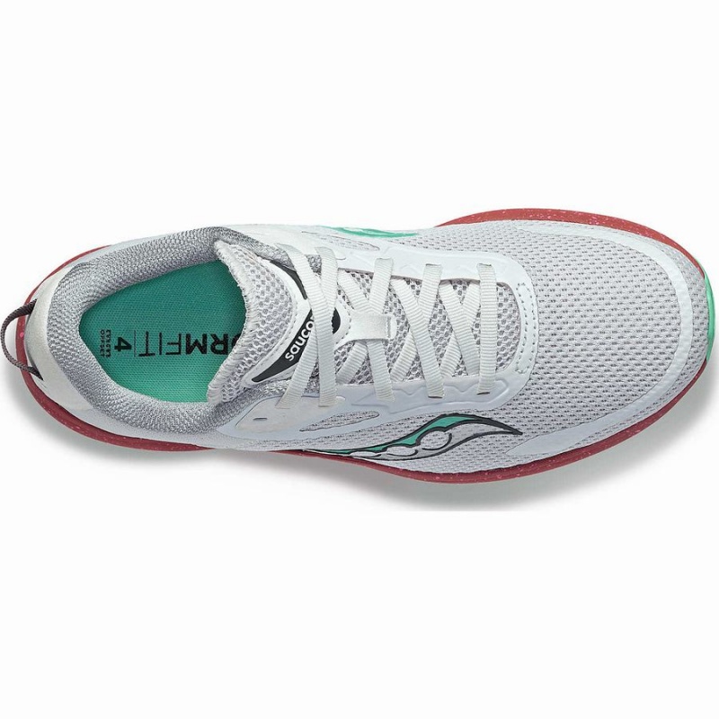 Women's Saucony Axon 3 Running Shoes White / Red | UAE S26530-P36