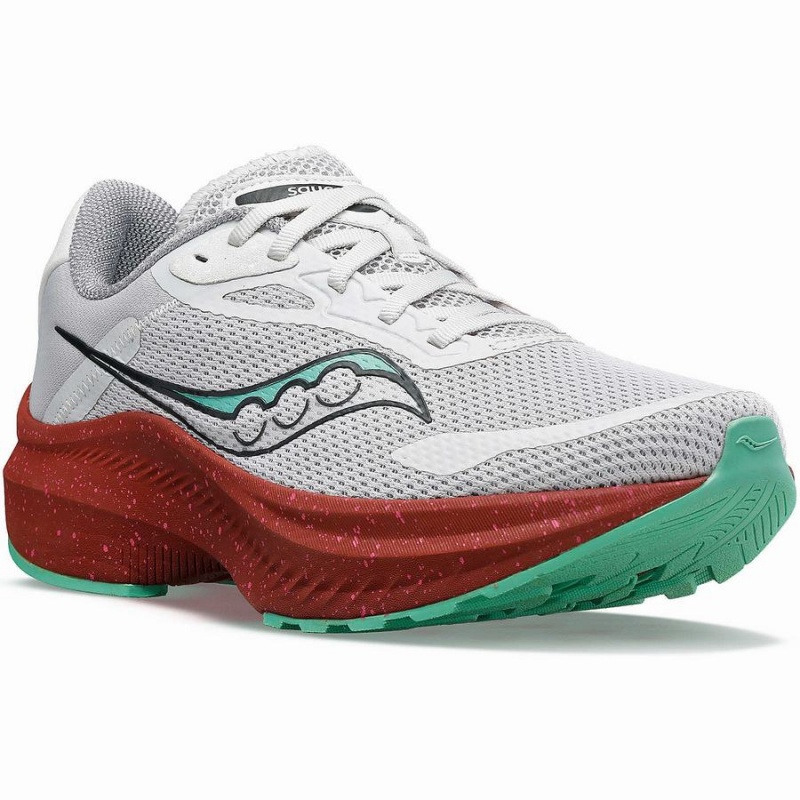 Women's Saucony Axon 3 Running Shoes White / Red | UAE S26530-P36