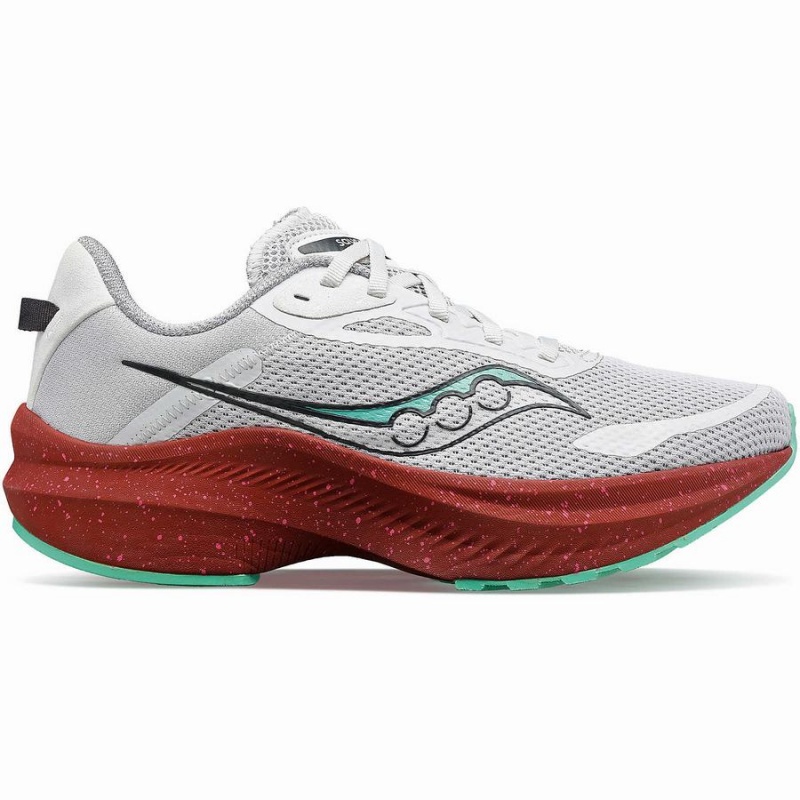 Women\'s Saucony Axon 3 Running Shoes White / Red | UAE S26530-P36