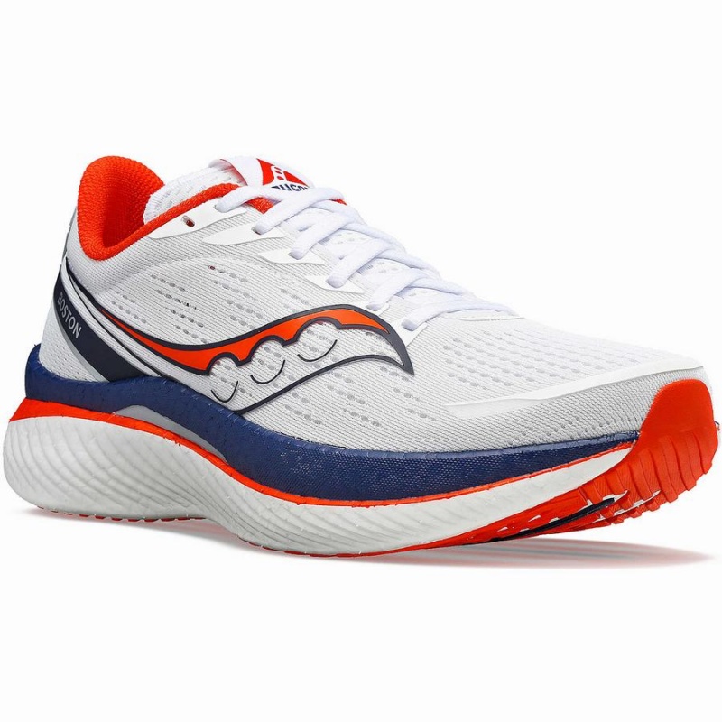 Women's Saucony Boston Endorphin Speed 3 Running Shoes White / Navy | UAE S96813-W78