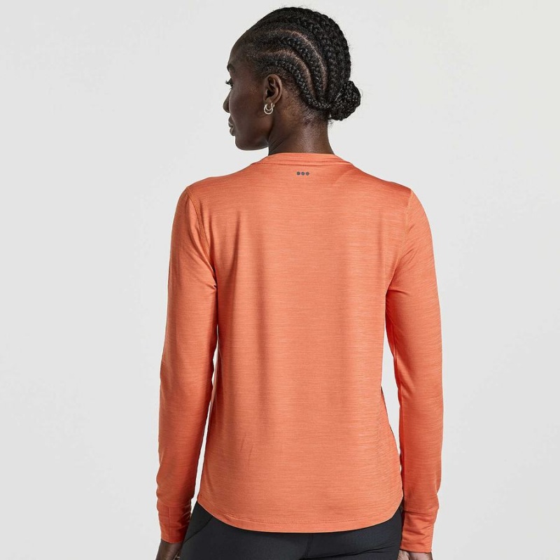 Women's Saucony Boulder Baselayer Tops Orange | UAE S48175-N93