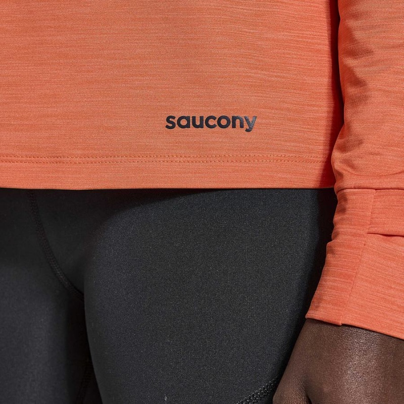 Women's Saucony Boulder Baselayer Tops Orange | UAE S48175-N93