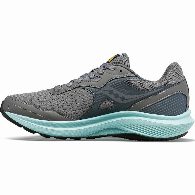 Women's Saucony Cohesion 16 Walking Shoes Grey / Turquoise | UAE S04965-G07