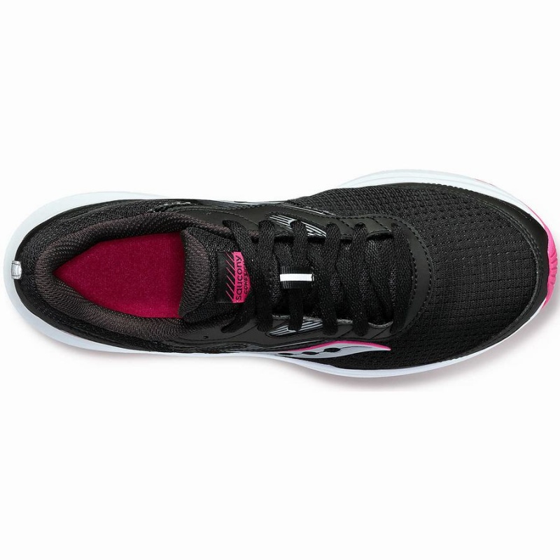 Women's Saucony Cohesion 16 Walking Shoes Black / Fuchsia | UAE S79320-K56