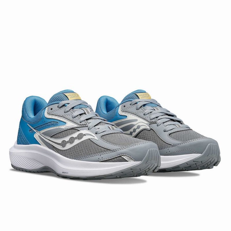 Women's Saucony Cohesion 17 Running Shoes Grey / Blue | UAE S28946-R56