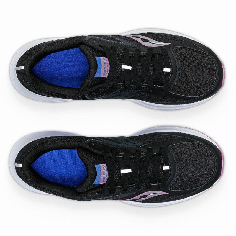 Women's Saucony Cohesion 17 Wide Running Shoes Black / Purple | UAE S63509-P79