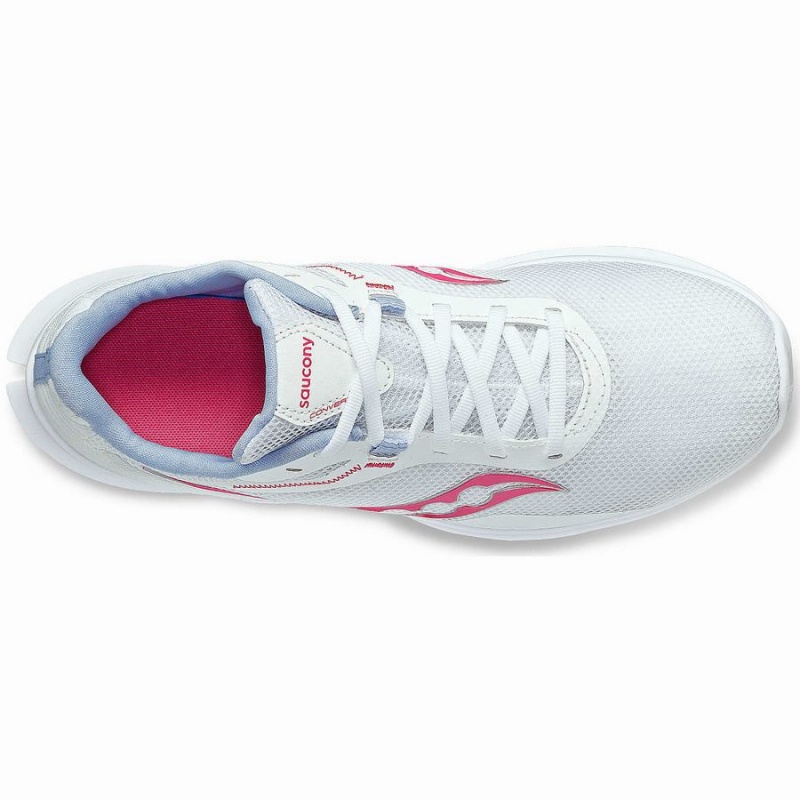 Women's Saucony Convergence Walking Shoes White / Pink | UAE S49856-H49