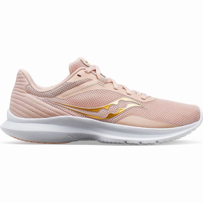 Women\'s Saucony Convergence Walking Shoes Coral / Gold | UAE S72364-Q74