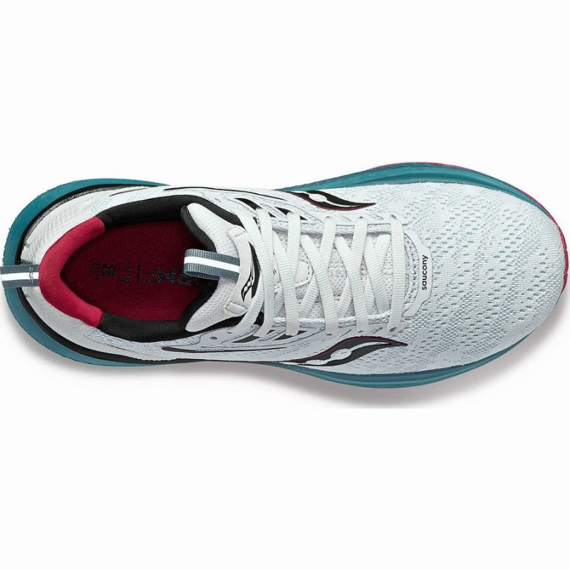 Women's Saucony Echelon 9 Running Shoes White / Blue | UAE S39618-H78