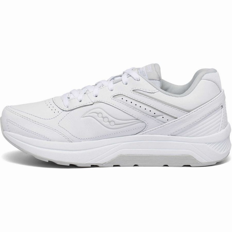 Women's Saucony Echelon Walker 3 Wide Walking Shoes White | UAE S57628-W64