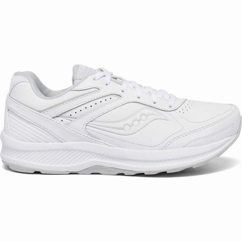 Women\'s Saucony Echelon Walker 3 Wide Walking Shoes White | UAE S57628-W64