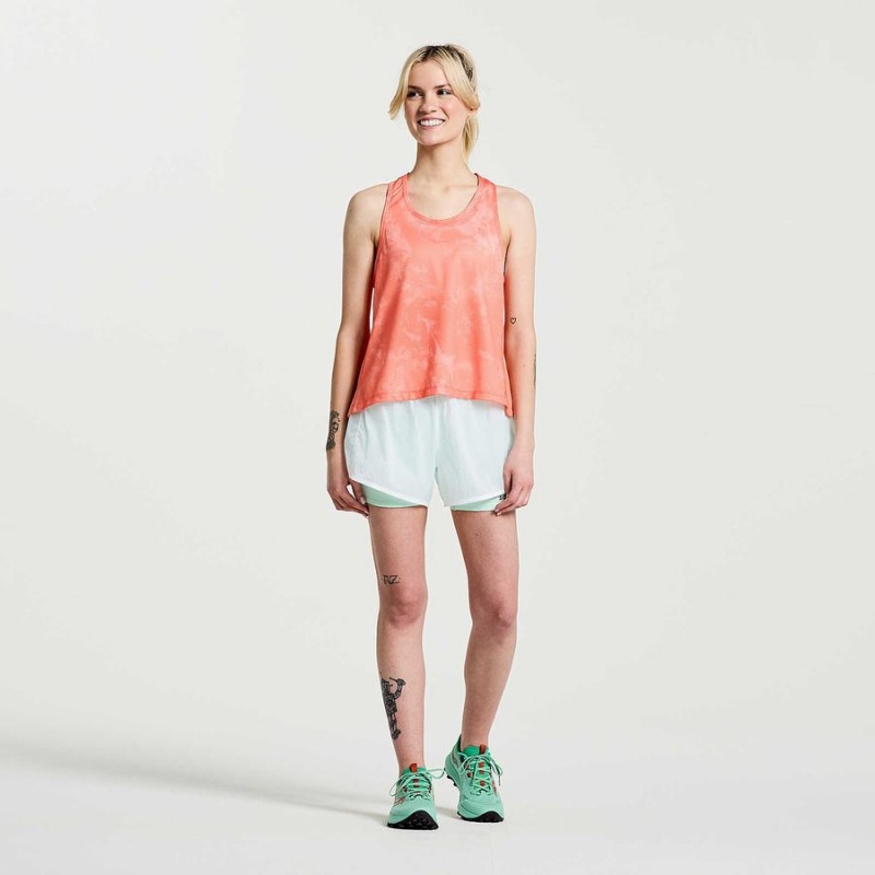 Women's Saucony Elevate Tank Top Orange | UAE S96318-G82