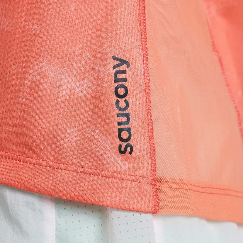 Women's Saucony Elevate Tank Top Orange | UAE S96318-G82