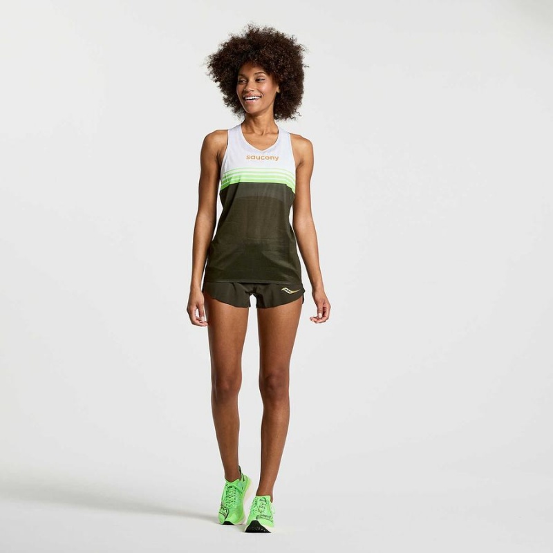 Women's Saucony Elite Singlet Tank Top Umbra | UAE S39782-V37