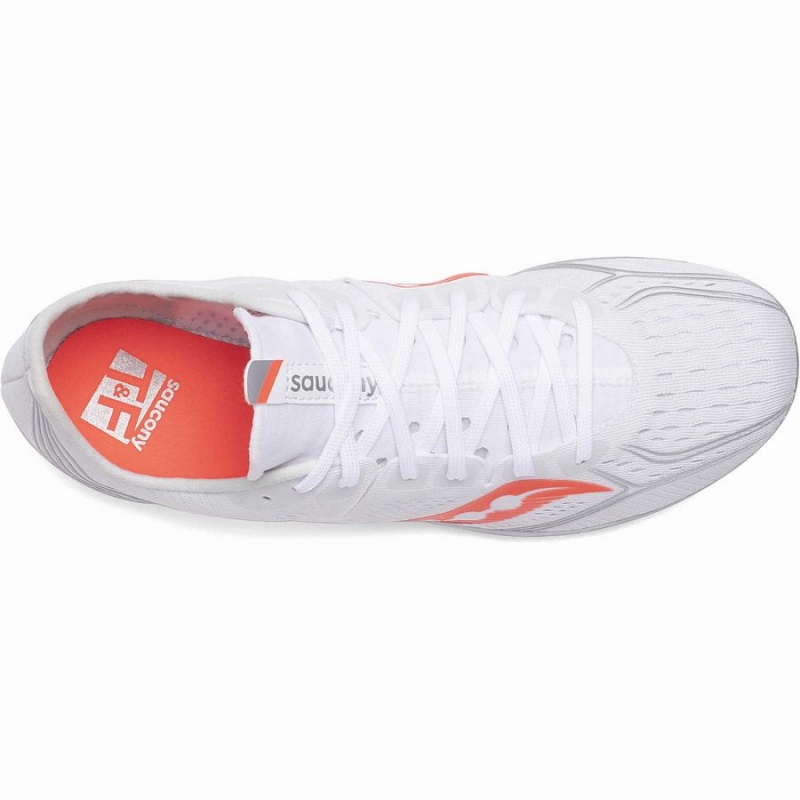 Women's Saucony Endorphin 3 Spike Track Spikes White / Red | UAE S21863-L39