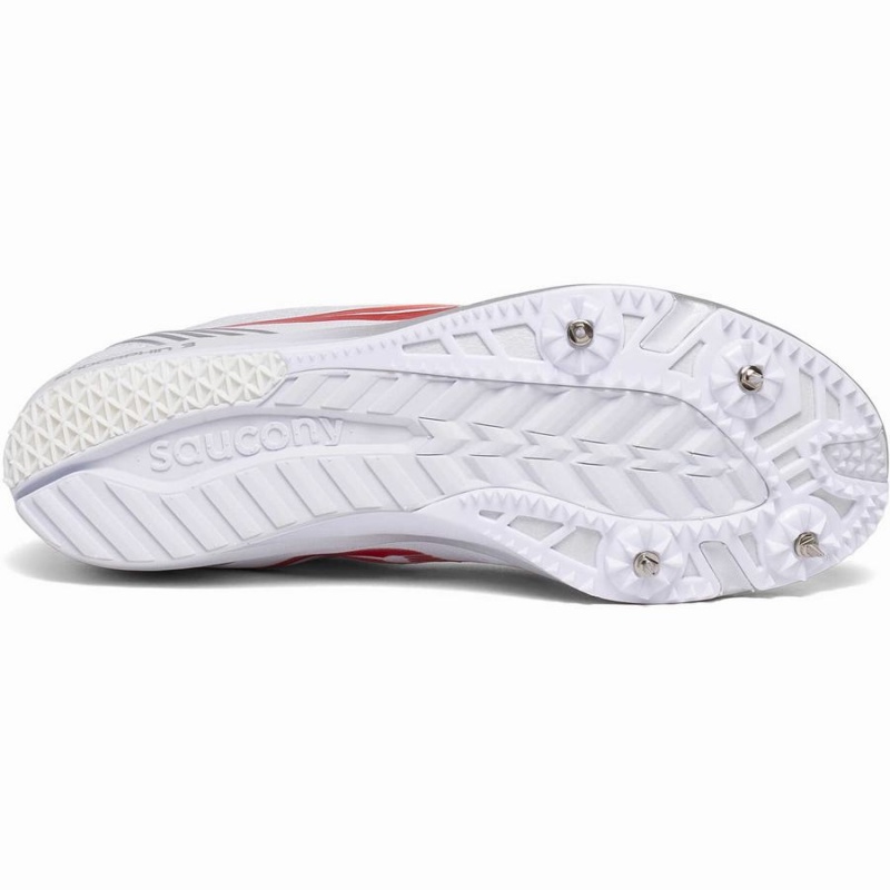 Women's Saucony Endorphin 3 Spike Track Spikes White / Red | UAE S21863-L39