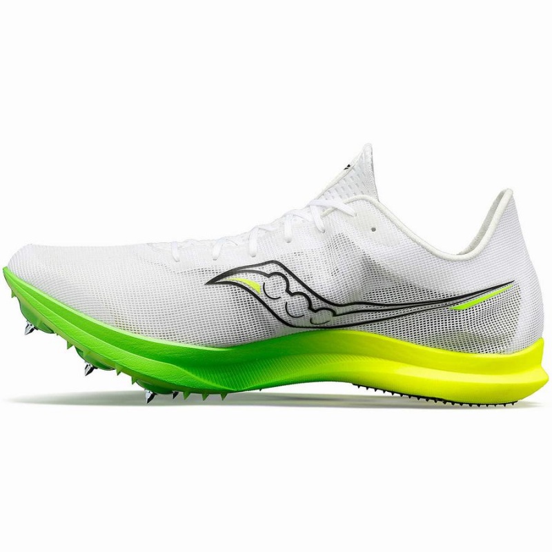 Women's Saucony Endorphin Cheetah Track Spikes White / Green | UAE S10763-E07