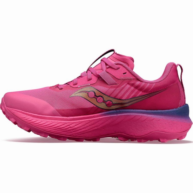 Women's Saucony Endorphin Edge Running Shoes Pink / Navy | UAE S58241-Q24