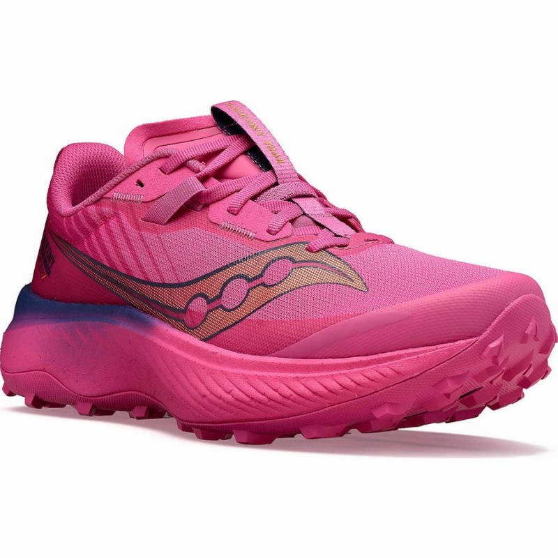 Women's Saucony Endorphin Edge Running Shoes Pink / Navy | UAE S58241-Q24