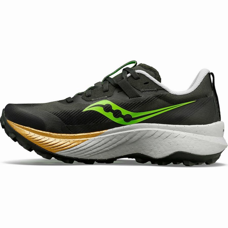 Women's Saucony Endorphin Edge Trail Running Shoes Umbra / Slime | UAE S78495-W04