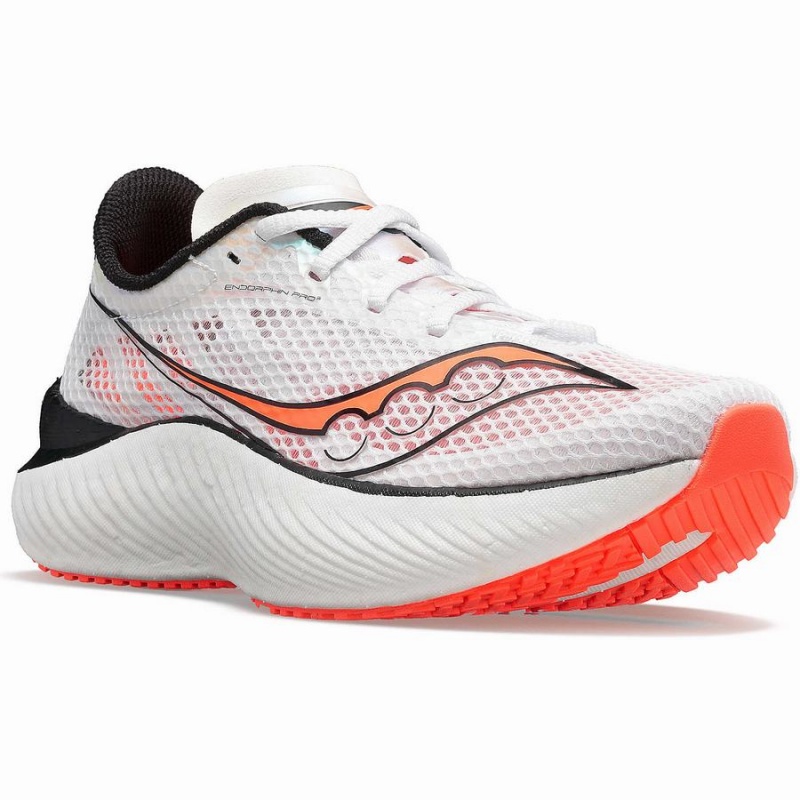 Women's Saucony Endorphin Pro 3 Running Shoes White / Black / Red | UAE S71439-E43