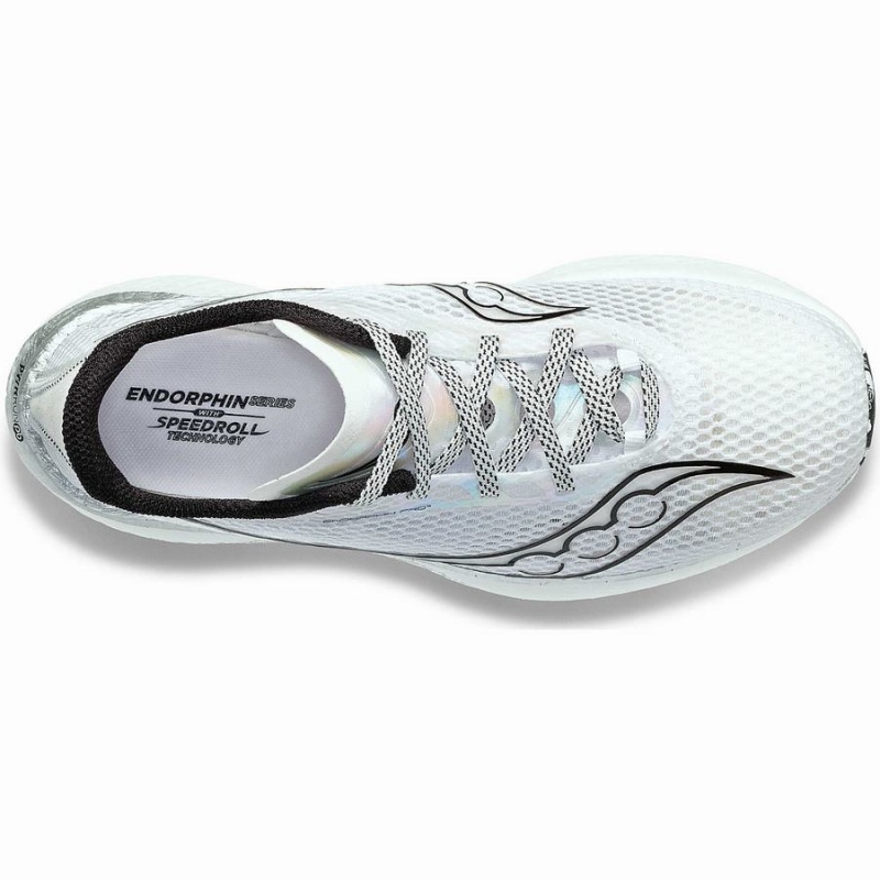 Women's Saucony Endorphin Pro 3 Running Shoes White / Black | UAE S21685-Y20