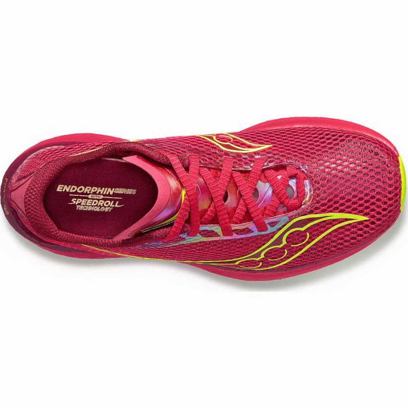 Women's Saucony Endorphin Pro 3 Running Shoes Red / Rose | UAE S04132-U03