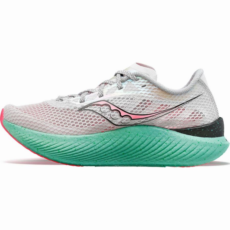 Women's Saucony Endorphin Pro 3 Running Shoes White / Pink | UAE S69385-Z90